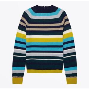 PS Paul Smith Maximalist Wool Blend Sweater Women’s Size XL Teal Glitter Stripe